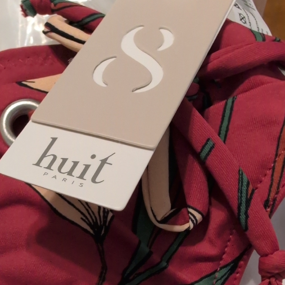 Huit Paris Red Floral Bikini Bottoms
